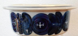 Arabia of Finland Anemone blau Blumen Gemüse/Servierschale MCM handverziert - Bild 1 von 6