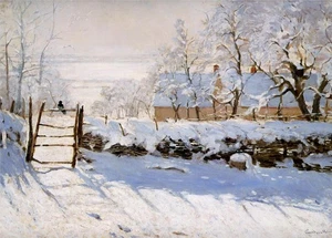 Claude Monet The Magpie 1869 17"x 22" Archival Art Print - Picture 1 of 1
