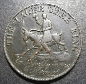 Pub advertising - The lager beer king / Ye olde Gambrinus - London 30.8mm M#9088 - Picture 1 of 2