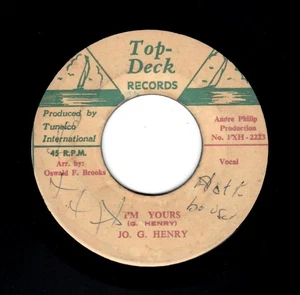 REGGAE/SKA-JO. G. HENRY-I'M YOURS/THERE SHE GOES-TOP-DECK 2223/2224 - Bild 1 von 2
