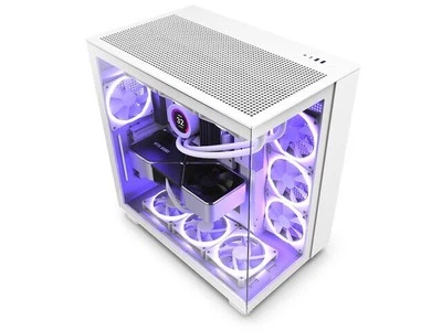 5056547202419 PC Case H9 Flow with window white NZXT - Image 1 of 4