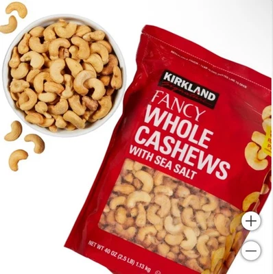 Anacardos de lujo completos Kirkland Signature calidad premium, 40 onzas Foto 1 de 4