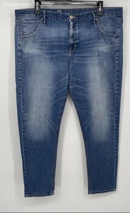 Mossimo Womens Blue Denim Medium Wash Boyfriend Skinny Leg Jeans Size 18 - Picture 1 of 7