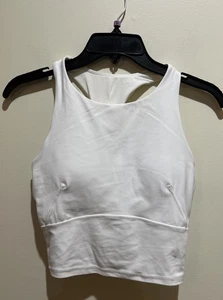 Reggiseno sportivo Glowmode collo alto crop ~ bianco ~ taglia media - Foto 1 di 6