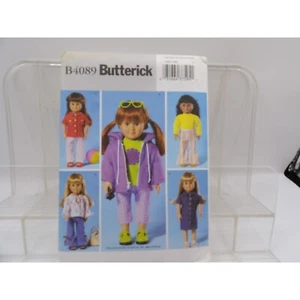 Patrón de costura de ropa para muñeca Butterick B4089 para muñecas de 18" 2001 abierto/sin cortar - Imagen 1 de 2