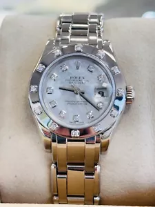 Rolex Pearlmaster Masterpiece 80319 White Gold FACTORY MOP Diamond Dial - Picture 1 of 11