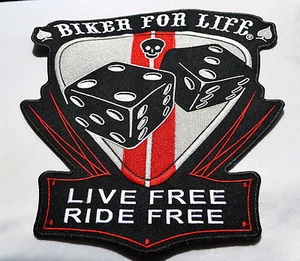 Parche trasero Biker For Life Patch XL insignia Chopper balsa - Imagen 1 de 1