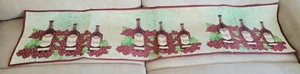 TABLE RUNNER WINE BOTTLES REVERSIBLE, 12" X 56" - Picture 1 of 2