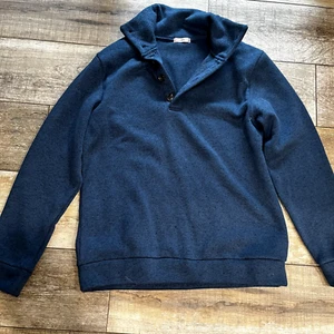 Suéter tejido manga larga cuello azul marino XL para hombre H2H - Imagen 1 de 8