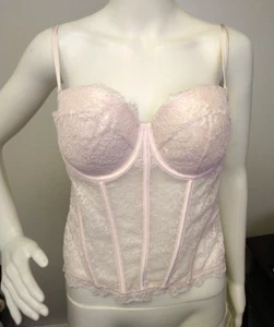 Neu ohne Etikett Victoria's Secret Damen-Bustier-Top Spitze Korsett L pink 99,95 $ - Bild 1 von 4