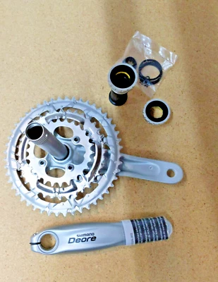 Nuevo juego de bielas Shimano Deore con pedalier Titanium HollowTech II 175 mm Foto 1 de 4