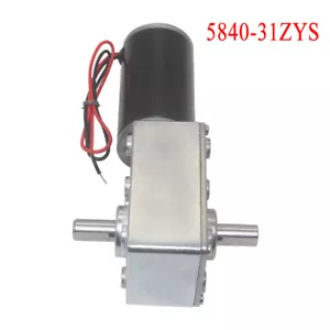 DC 12 V/24 V motore a ingranaggi a verme doppio albero 4-470 giri/min motore riduzione velocità coppia elevata - Foto 1 di 7