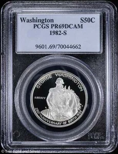 1982-S 50c Proof George Washington Commem Silver Half Dollar PCGS PR 69 DCAM - Picture 1 of 4