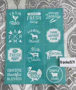 Chalk Couture Locally Grown Minis Transfer, New Retired Size B 8.5x11” Farm Pig - Picture 1 of 2