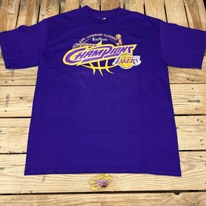 LA Lakers Majestic 2009 NBA Finals Champions & Souvenir Magnet T-Shirt Size L - Picture 1 of 8