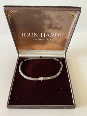 Collar de trigo clásico de diamantes de oro esterlina de 18 quilates John Hardy DE COLECCIÓN FIRMADO 86 g Foto 1 de 4