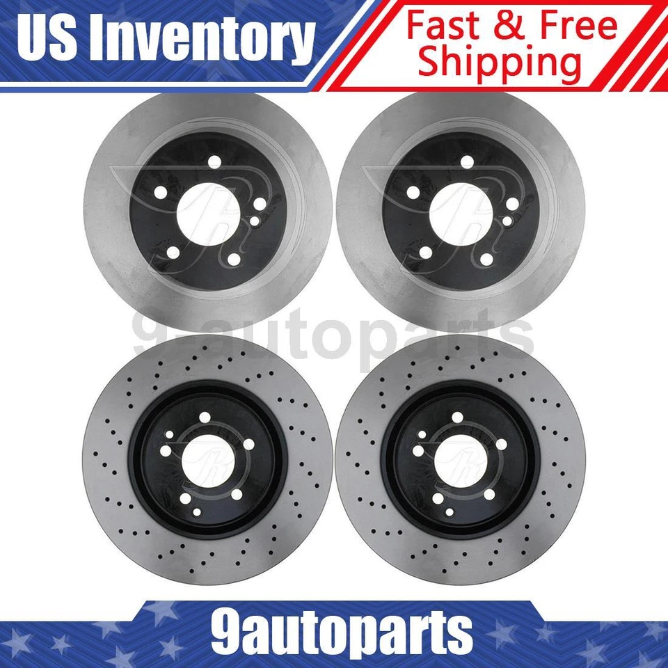 Rotores de freno de disco delanteros traseros para 2003 2004 2005 2006 2007 C230 Mercedes-Benz Foto 1 de 4