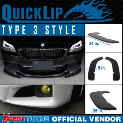Fit Celica Type 3 Quick Lip Universal Front Bumper Splitter 2PCS 24x5in Foto 1 de 4