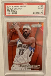 2014 Panini Prizm Corey Brewer Red Prizm. PSA 9. Serial #29/49 - Bild 1 von 2
