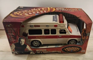 Vintage Monster Garage motorisierter Krankenwagen FunRise 40027 Pop A Wheelie 2004 funktioniert - Bild 1 von 11