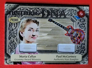 TARJETA RELIQUIA HEBRA DE PELO DE Paul Mccartney #4/17 maria callas histórica adn beatles - Imagen 1 de 2