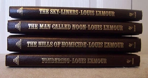 4 Louis L'Amour Novels Leatherette Very Good Condition - Picture 1 of 8