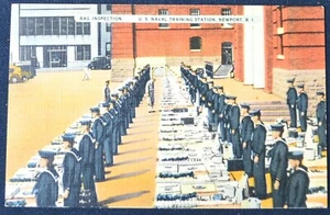 Inspección de bolsa de EE. UU. Postal de la Estación Naval de Newport Rhode Island RI PC DÉCADA 1930 - Imagen 1 de 1