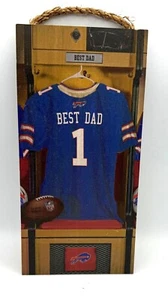 "Letrero de madera rústica diseño camiseta Best Dad de los Buffalo Bills NFL Best Dad 12"" x 6"" envío gratuito" - Imagen 1 de 1
