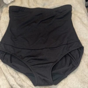 Vintage Flexees Black Firm Super High Waist Brief Panty Girdle L P - Picture 1 of 14
