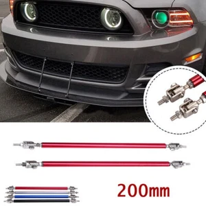 Universal Adjustable Front Bumper Lip Splitter Spoiler Strut Rod Tie Support Bar - Picture 1 of 12