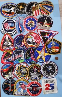 NASA PATCH Space Shuttle Lot of 25 vtg Space Shuttles USML Spacelab Astro JU23-A - Image 1 of 2