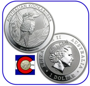 2014 Australia Kookaburra 1 oz. Silver Coin - BU direct from Perth Mint roll - Picture 1 of 3