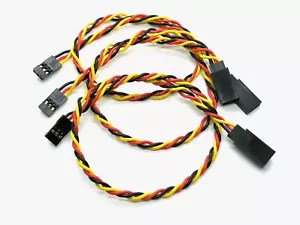 3PCS 12.5" or 16.5" Servo Extension Lead Wire Cable 3 Pin Male to Female for JR - Picture 1 of 3