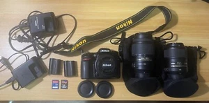Nikon D7100 camera with three lenses (35mm, 85mm, and 55-300) + accessories - Picture 1 of 17