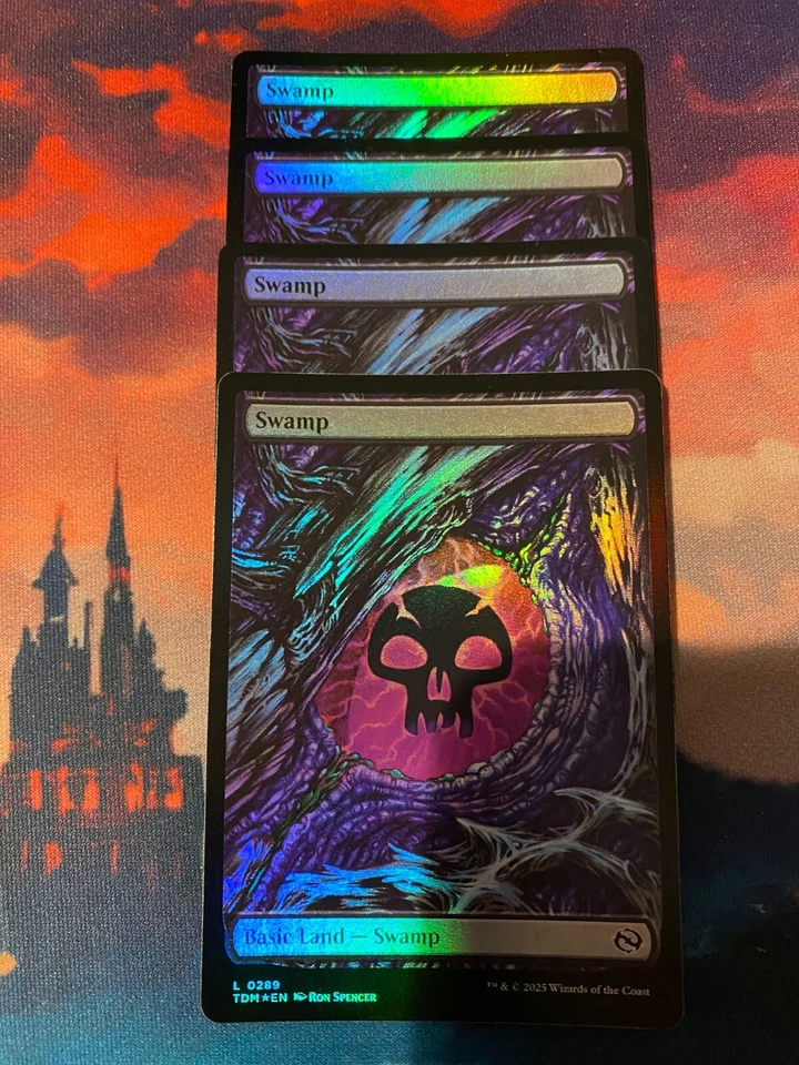 MTG Tarkir Dragonstorm Swamp Full Art Foil x 4, Play Set - Image 1 of 1