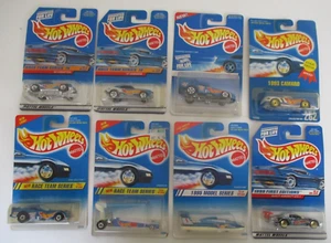 lot of 8 Funny Car Hot Wheels Racing Team DECAL Corvette Camaro Aurora vintage - Picture 1 of 11