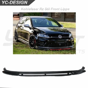 Kohlefaser Rz Stil Front Lippe für 2014-2016 V*W GOLF MK7 R Rline Hatchback - Bild 1 von 22