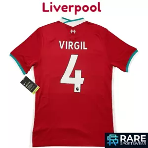 AUTÉNTICA CAMISETA DE FUTBOL LOCAL Liverpool 2020-21 mediana adulto (con etiquetas) Virgil Nº 4 - Imagen 1 de 8