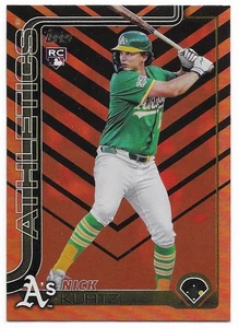 2025 Topps Update Holiday Foil Orange Black Nick Kurtz (#US201) Athletics RC SP - Picture 1 of 2