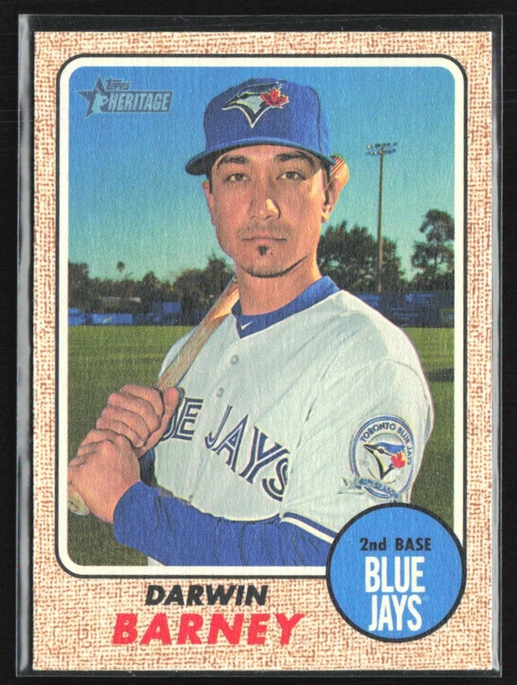 Darwin Barney 2017 Topps Heritage Flip Reverse Stock #312 Toronto Blue Jays - Image 1 of 3