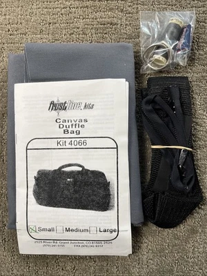 Frostline Sew Canvas Duffle Bag Silver Grey Vtg New Rare USA - Image 1 of 4