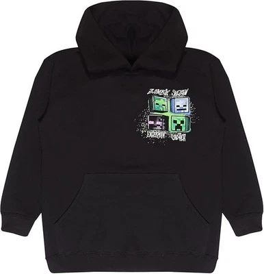 Jungen Minecraft 4 Mob Pullover Hoodie 7-8 Jahre schwarz Official Merc