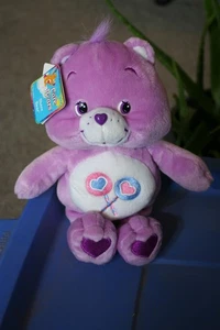 1980s Care Bears PURPLE SHARE Bear 10" Kenner Plush Stuffed Toy WITH TAGS - Picture 1 of 5