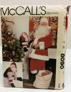 Weihnachtsmann Kostüm Schnittmuster McCalls 8090 Vintage - groß - ungeschnitten - Bild 1 von 3