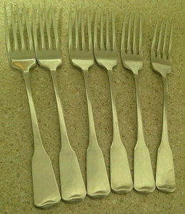 "Juego de 6 tenedores de cena Oneida Cube acero inoxidable AMERICAN COLONIAL 7-1/4"" N5" - Imagen 1 de 4