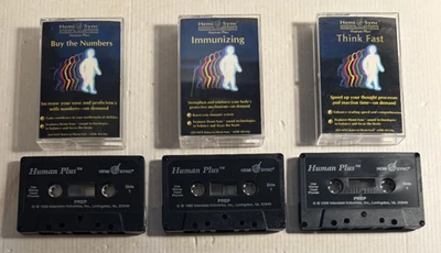 Hemi Sync Human Plus Lot 3 Cassettes Monroe Institute Think Fast + Immunizing - Image 1 of 4