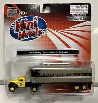 Mini Metals HO Scale Lee Way Trucking '41/46 Chevy Tractor / Trailer Set #31173 - Image 1 of 4