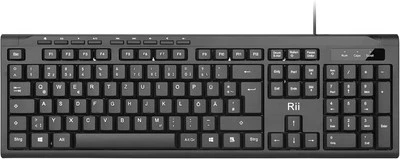 Rii Tastatur Kabelgebunden, PC Tastatur USB, Business Slim Tastatur mit Kabel - Bild 1 von 4