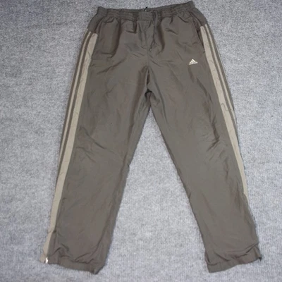 Adidas Climacool Mens L Training Pants 3 Stripes Olive Green Track Mesh Lined - Image 1 of 4