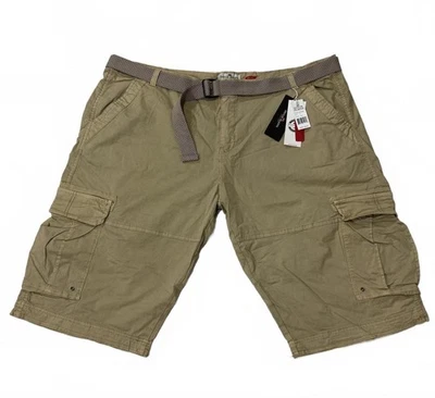 Ditch Plains Men's Khaki Cargo Shorts with Belt - Image 1 of 4